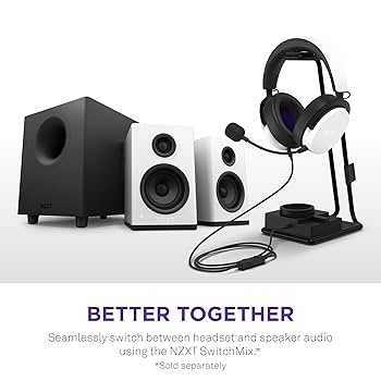 NZXT Relay Speakers ホワイト アンプ内蔵 PCスピーカー Amazon.co.jp: NZXT Relay Speakers White デスクトップサイズ